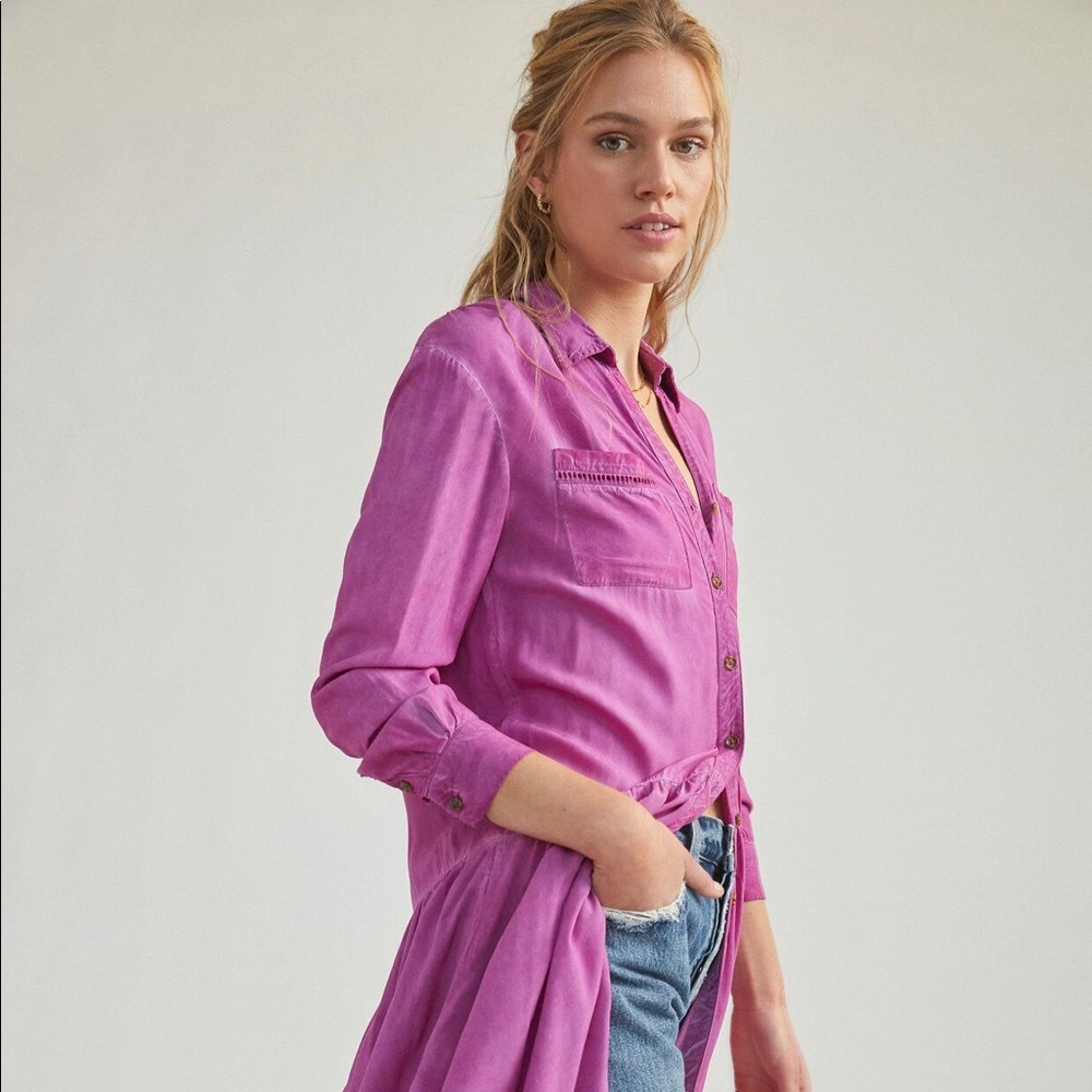 Anthropologie Pink Pilcro Kimberly Midi Dress or Duster Size S